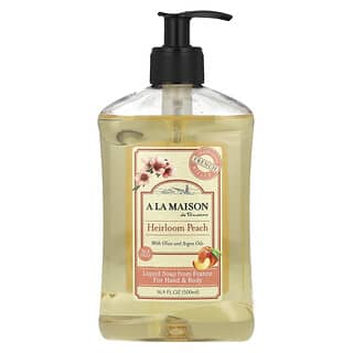 A La Maison de Provence, Liquid Soap For Hand & Body, Heirloom Peach, 16.9 fl oz (500 ml)