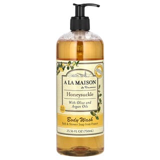 A La Maison de Provence, Body Wash, Honeysuckle With Olive and Argan Oils, 25.36 fl oz (750 ml)