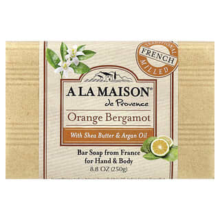 A La Maison de Provence, кусковое мыло для рук и тела, с ароматом апельсина и бергамота, 250 г (8,8 унции)