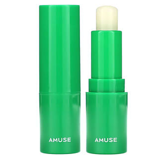 Amuse, 全素綠色潤唇膏，01 透明，0.12 盎司（3.5 克）