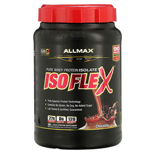 ALLMAX, Isoflex, Isolat de protéines de lactosérum ultra-pur à 100 % (filtration de particules chargées d'ions WPI), Chocolat, 907 g