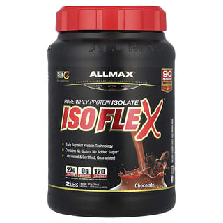 ALLMAX, Isoflex，100% 超純分離乳清蛋白（WPI 離子帶電顆粒過濾），巧克力味，32 盎司（907 克）