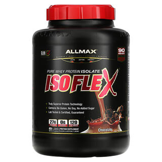 ALLMAX Nutrition, Isoflex, Isolado de Proteína de Soro de Leite Puro (Filtragem de Partículas Carregadas de Íon WPI), Chocolate, 2,27 kg (5 lbs)