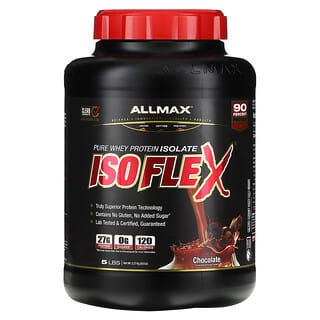 ALLMAX, Isoflex，100% 超純分離乳清蛋白（WPI 離子帶電顆粒過濾），巧克力味，5 磅（2.27 千克）