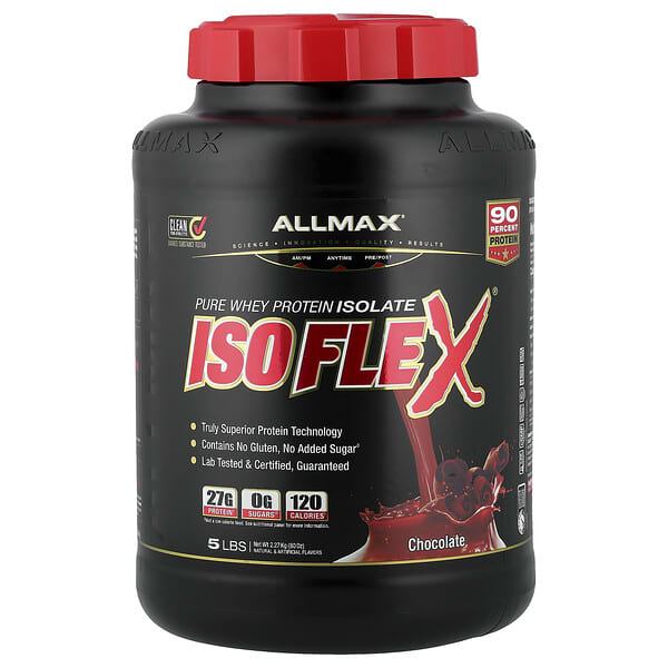 ALLMAX, ISOFLEX®, Pure Whey Protein Isolate, Chocolate, 5 lbs (2.27 kg)