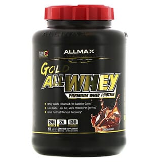 ALLMAX, Gold AllWhey, 프리미엄 유청 단백질, 초콜릿, 2.27kg(5lbs)