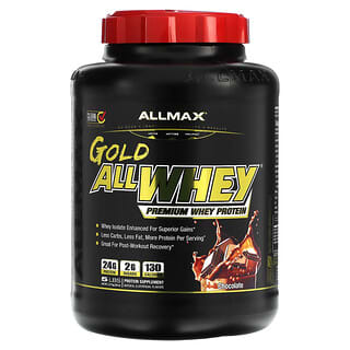 ALLMAX‏, Gold AllWhey, חלבון מי גבינה פרימיום, שוקולד, 2.27 ק"ג (5 פאונד)