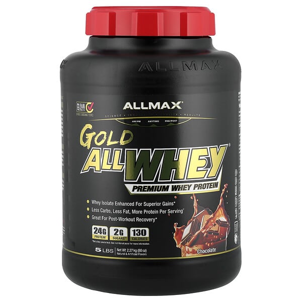 ALLMAX, Gold AllWhey，優效乳清蛋白，巧克力味，5 磅（2.27 千克）