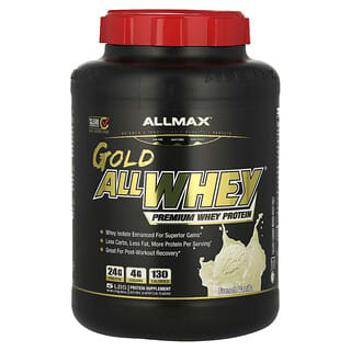 ALLMAX, Gold AllWhey, сироватковий протеїн преміальної якості, французька ваніль, 2,27 кг (5 фунтів)