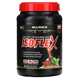 ALLMAX, Isoflex, Isolat de protéines de lactosérum pur, Chocolat et menthe, 908 g