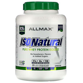 ALLMAX Nutrition, IsoNatural, Aislado de proteína de suero de leche pura, The Original, Sin sabor, 2,25 kg (5 lb)