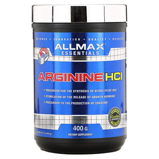 ALLMAX‏, Arginine HCI Maximum Strength, נטול גלוטן + טבעוני + כשר, 5,000 מ"ג, 400 גר' (14 oz)