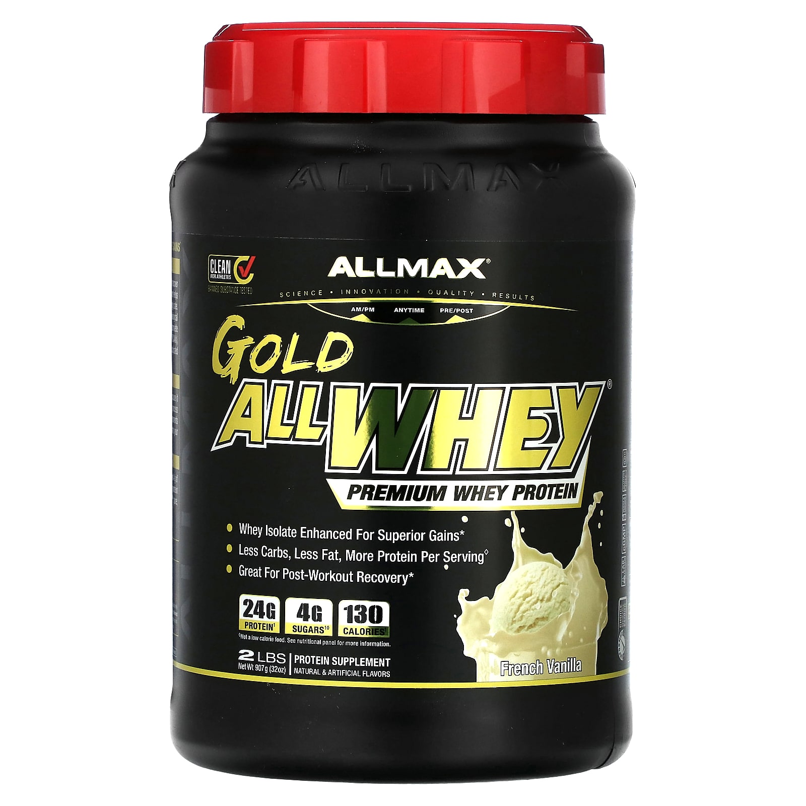 Allmax Gold Allwhey Premium Whey Protein French Vanilla 2 Lbs 907 G 5937