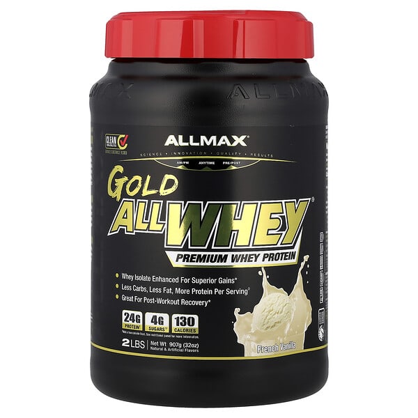GOLD ALLWHEY®, Premium Whey Protein, French Vanilla, 2 lbs (907 g)