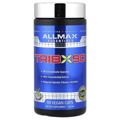 ALLMAX, TribX90, Super Concentrated Bulgarian Tribulus, 90% Furanosterol Saponins, 750 mg, 90 Capsules