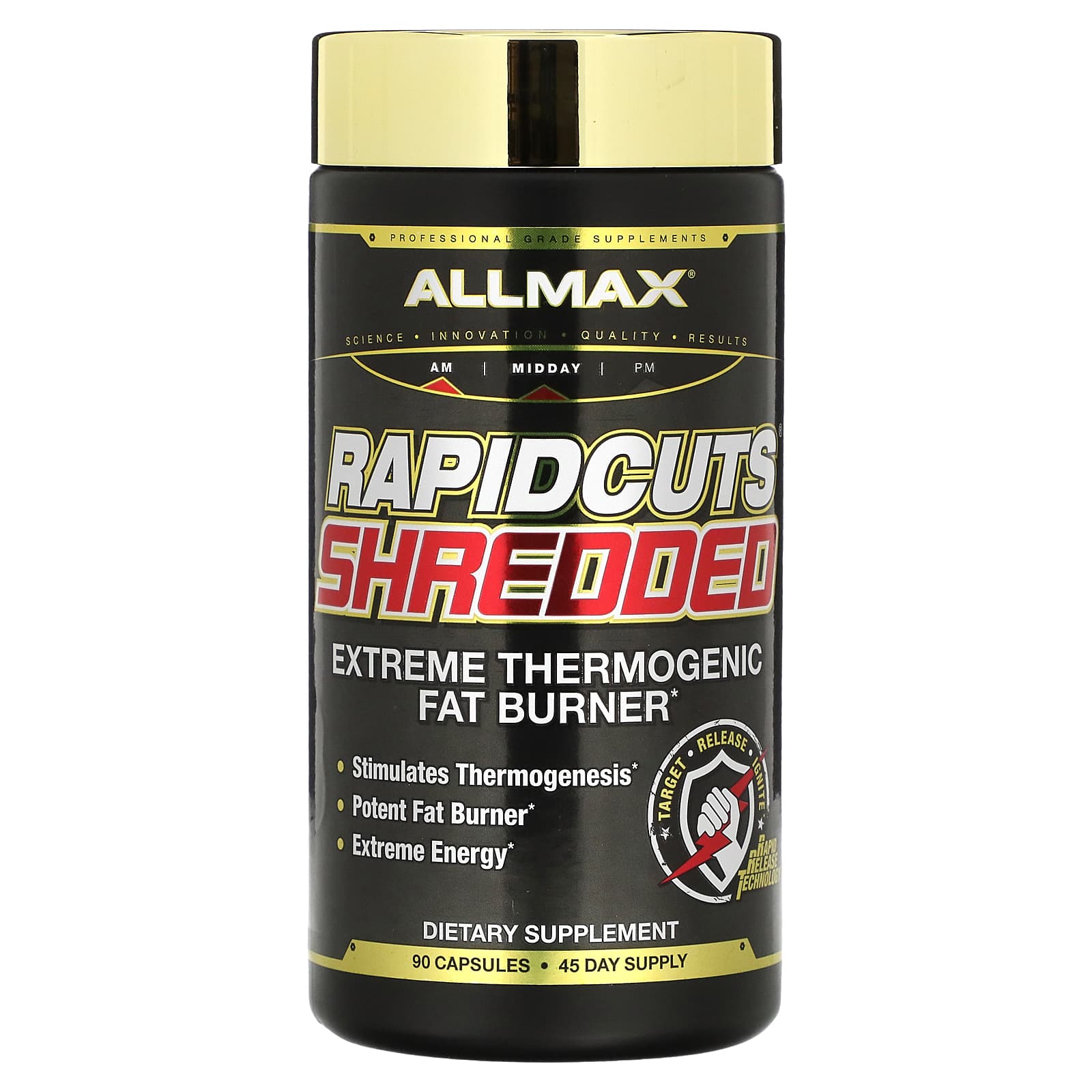 ALLMAX Nutrition, Rapidcuts Shredded, Extreme Thermogenic Fat Burner
