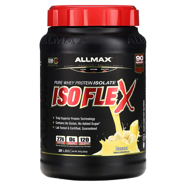 ALLMAX, ISOFLEX®，全分離乳清蛋白，香蕉味，2 磅（907 克）