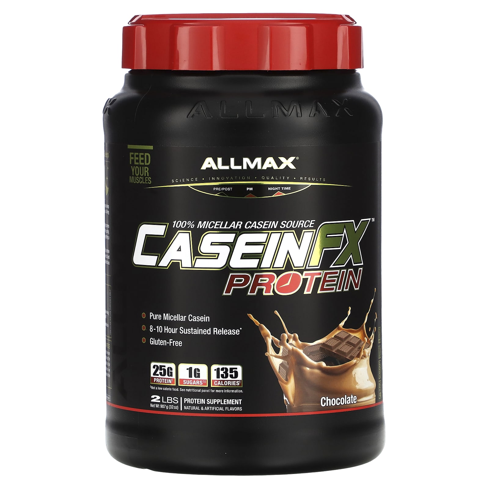 Allmax Caseinfx 100 Casein Micellar Protein Chocolate 2 Lbs 907 G 4469