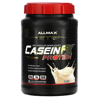 ALLMAX, CaseinFX, 100%-ный казеиновый мицеллярный протеин, ваниль, 907 г