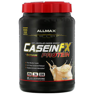 ALLMAX Nutrition, CaseinFX، 100٪ كازين ميسلار بروتين، فانيلا، 2 رطل. (907 غرام)