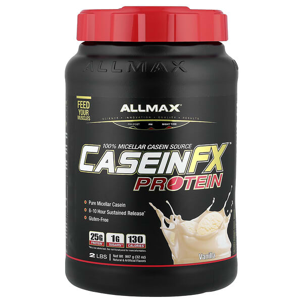 ALLMAX Casein-FX™ Protein, 100% Casein Micellar Source, Vanilla, 2 lbs (907 g)