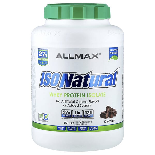 ALLMAX, ISONatural™, 분리유청단백질, 초콜릿, 2.27kg(5lbs)