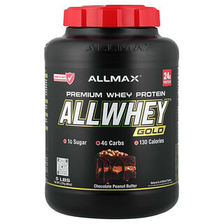 ALLMAX, AllWhey® Gold, Premium Whey Protein, Chocolate Peanut Butter, 5 lbs (2.27 kg)