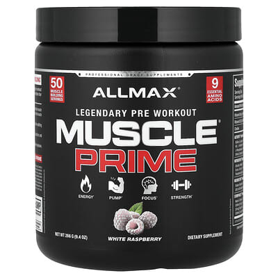 ALLMAX, Powerful Muscle Building Core, Professional Grade Pre-Workout Supplement, White Raspberry Flavor, 9.4 oz (266 g)