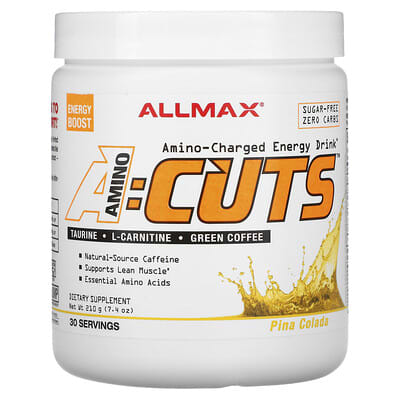 ALLMAX, ACUTS Amino Acid Energy Drink, Coconut Rum Ice Cream, 7.4 oz (210 g)