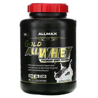 ALLMAX, Gold AllWhey، بروتين مصل اللبن الممتاز، بنكهة البسكويت والكريمة، 5 أرطال (2.27 كجم)