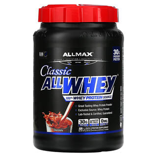 ALLMAX, AllWhey clásico, 100 % proteína de suero de leche, Chocolate, 907 g (2 lb)