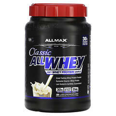 أولماكس‏, AllWhey Classic، بروتين مصل اللبن 100٪، الفانيليا الفرنسية، 2 رطل (907 غرام)