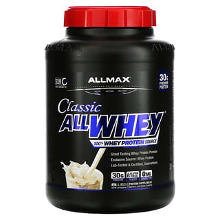 ALLMAX‏, AllWhey קלאסי‏, 100% חלבון מי גבינה, וניל צרפתי, 2.27 ק"ג (5 פאונד)