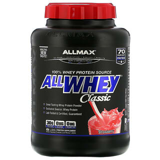 ALLMAX Nutrition, AllWhey Classic, 100% сывороточный белок, клубника, 5 фунтов (2,27 кг)