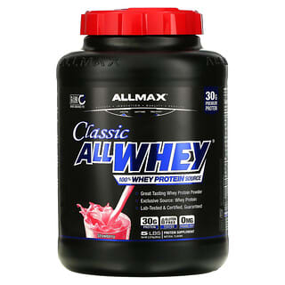 ALLMAX, AllWhey Classic, 100% بروتين مصل اللبن، الفراولة، 5 رطل (2,27 كج)