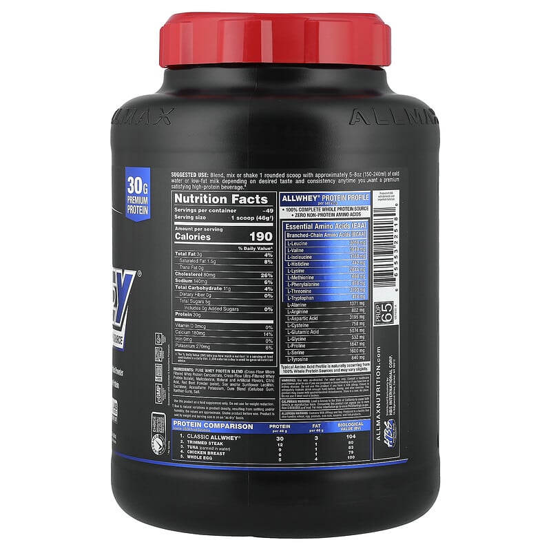 CLASSIC ALLWHEY®（クラシックオールホエイ）、100％ホエイプロテイン