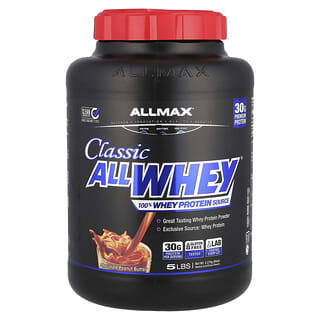 ALLMAX, Classic AllWhey, 100% Whey Protein, Manteiga de Amendoim com Chocolate, 2,27 kg (5 lb)