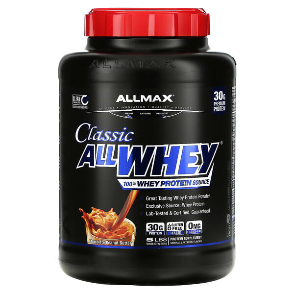 ALLMAX, 經典 AllWhey，全乳清蛋白，巧克力花生醬，5 磅（2.27 千克）