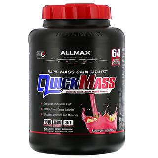 ALLMAX Nutrition, Massa Rápida, Catalisador de Ganho de Massa Rápido, Morango-Banana, 2,72 kg (6 lbs)