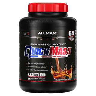 ALLMAX, QuickMass, ускоритель для быстрого набора массы, шоколадное арахисовое масло, 6 фунтов (2,72 кг)