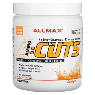 ALLMAX, ACUTS, Bebida energética cargada de aminoácidos, Naranja, 210 g (7,4 oz)