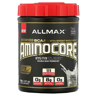 ALLMAX, AMINOCORE, Instantized BCAAs Intra-Workout Muscle Support, White Grape, 2.57 lbs (1166 g)