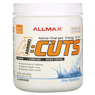 ALLMAX Nutrition, ACUTS, Bebida energética cargada de aminoácidos, Frambuesa azul, 210 g (7,4 oz)