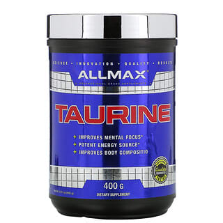 ALLMAX, 타우린, 비건 + 글루텐 무함유, 무맛, 3,000mg, 400g(14.11oz)