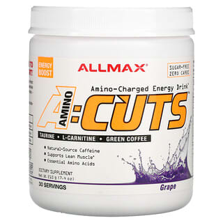 ALLMAX Nutrition, ACUTS, Bebida energética con aminoácidos, Uva, 210 g (7,4 oz)