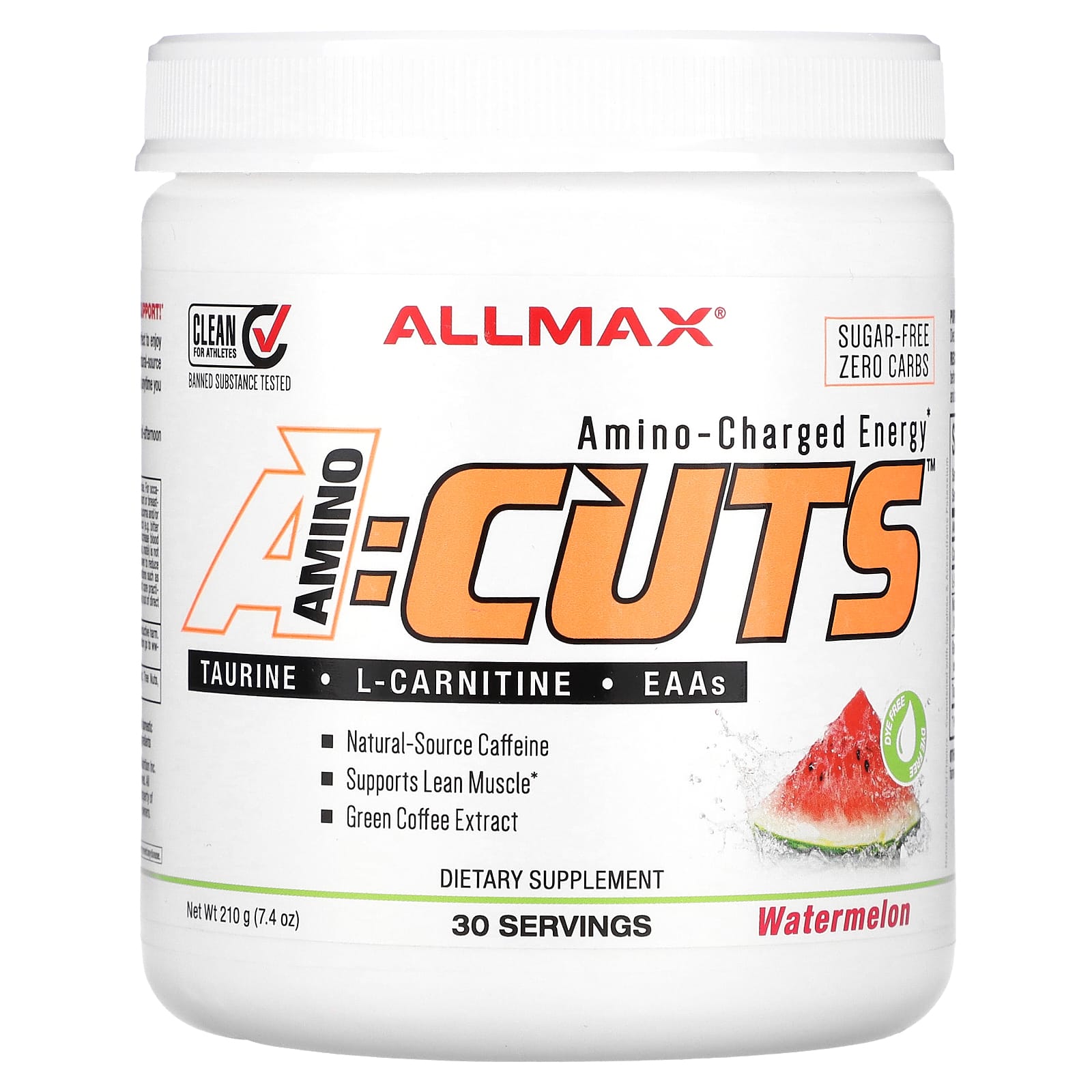 ALLMAX, AMINOCUTS, Weight Loss BCAA+EAA, Taurine, CLA, Green Coffee