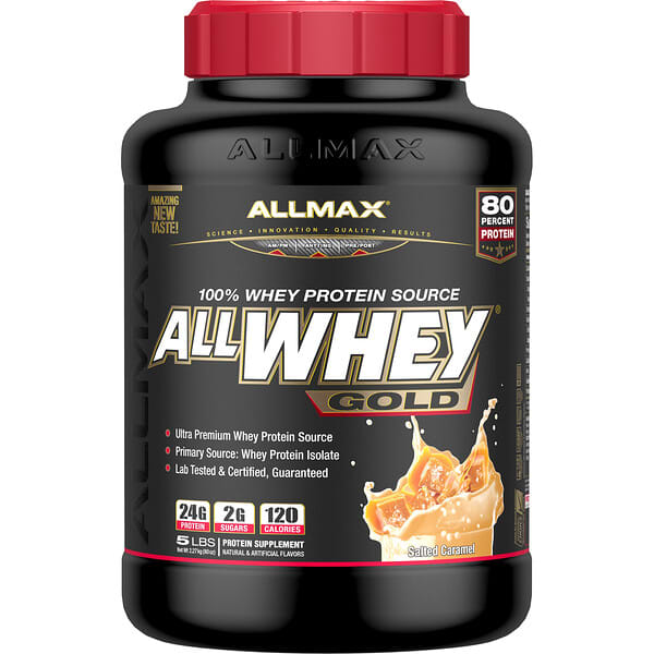 ALLMAX Nutrition, AllWhey Gold, источник 100%-го сывороточного белка, соленая карамель, 2,27 кг (5 фунтов) (Discontinued Item)