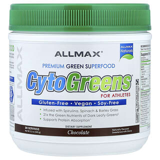 ALLMAX, CytoGreens®, Premium Green Superfood For Athletes, Chocolate, 0.8 lbs (345 g)