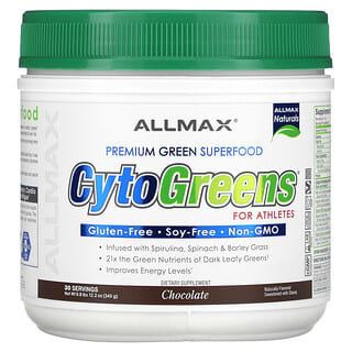 ALLMAX, CytoGreens, 운동선수용, 초콜릿 맛, 345g(0.8lb)