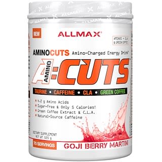 ALLMAX, AMINOCUTS (ACUTS), Weight-Loss BCAA (CLA + Taurine + Green Coffee), Goji Berry Martini, 525 g